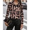 imageZeagoo Womens Button Down Shirt Long Sleeve Blouse Business Work Tops Dressy Casual Floral Printed Outfits with PocketJh308