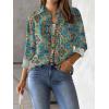 imageZeagoo Womens Button Down Shirt Long Sleeve Blouse Business Work Tops Dressy Casual Floral Printed Outfits with PocketMz779
