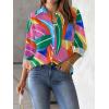 imageZeagoo Womens Button Down Shirt Long Sleeve Blouse Business Work Tops Dressy Casual Floral Printed Outfits with PocketPa232
