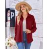 imageZeagoo Womens Button Down Shirt Long Sleeve Blouse Business Work Tops Dressy Casual Floral Printed Outfits with PocketZred