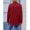 imageZeagoo Womens Button Down Shirt Long Sleeve Blouse Business Work Tops Dressy Casual Floral Printed Outfits with PocketZred