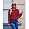 imageZeagoo Womens Button Down Shirt Long Sleeve Blouse Business Work Tops Dressy Casual Floral Printed Outfits with PocketZred