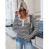 imageZeagoo Womens Long Sleeve Shirts Casual Square Neck Tops Slim Fit Rib Knit Basic Tee 2025 Fall Summer ClothesStripe Black White