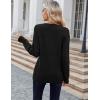 imageZeagoo Womens Sweaters Fall Casual Long Sleeve V Neck Shirts Lightweight Crochet Ribbed Knit Pullover Tops OutfitsBlack