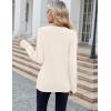 imageZeagoo Womens Sweaters Fall Casual Long Sleeve V Neck Shirts Lightweight Crochet Ribbed Knit Pullover Tops OutfitsCream