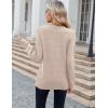 imageZeagoo Womens Sweaters Fall Casual Long Sleeve V Neck Shirts Lightweight Crochet Ribbed Knit Pullover Tops OutfitsKhaki