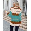 imageZeagoo Womens Sweaters Fall Casual Long Sleeve V Neck Shirts Lightweight Crochet Ribbed Knit Pullover Tops OutfitsLake Blue Colorblock