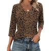 imageZeagoo 34 Length Sleeve Womens Tops Casual V Neck Shirts Soft Basic Tees Business Work BlousesAn136