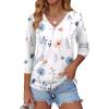 imageZeagoo 34 Length Sleeve Womens Tops Casual V Neck Shirts Soft Basic Tees Business Work BlousesBf290
