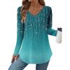 imageZeagoo Long Sleeve Tops for Women Casual V Neck Shirt Loose Fall Basic Tee Dressy Work Blouses 2025Xh363