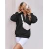 imageZeagoo Women Sweatshirts Quarter Zip Stand Collar Pullovers Fleece Workout Hoodies Y2K ClothesBlack