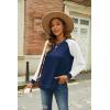 imageZeagoo Womens Long Sleeve Shirts Lightweight Cable Knit Sleeve Shirts Trendy Fall Tunic TopsDeep Blue