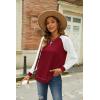 imageZeagoo Womens Long Sleeve Shirts Lightweight Cable Knit Sleeve Shirts Trendy Fall Tunic TopsDeep Red