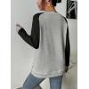 imageZeagoo Womens Long Sleeve Shirts Lightweight Cable Knit Sleeve Shirts Trendy Fall Tunic TopsGreyblack