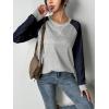imageZeagoo Womens Long Sleeve Shirts Lightweight Cable Knit Sleeve Shirts Trendy Fall Tunic TopsGreynavy