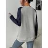 imageZeagoo Womens Long Sleeve Shirts Lightweight Cable Knit Sleeve Shirts Trendy Fall Tunic TopsGreynavy
