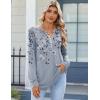 imageZeagoo Fall Tops for Women Long Sleeve Button Up Shirts Floral Tunics V Neck Pullover BlouseGrey Floral 01