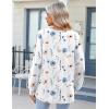 imageZeagoo Fall Tops for Women Long Sleeve Button Up Shirts Floral Tunics V Neck Pullover BlouseWhite Floral 01