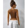imageZeagoo Womens 2025 Sexy Square Neck Sleeveless Crop Tops Trendy Basic Ribbed Tank TopsLight Brown
