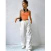 imageZeagoo Womens 2025 Sexy Square Neck Sleeveless Crop Tops Trendy Basic Ribbed Tank TopsOrange