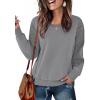 imageZeagoo Womens Casual Sweatshirts Crewneck Long Sleeve Fuzzy Fleece Jackets Side Slit Midweight Pullover Fall Fashion 2025Grey