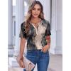 imageZeagoo Womens Summer Tops Casual Short Sleeve V Neck Shirts Business Dressy Work BlousesMulticolor 278