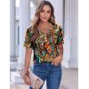 imageZeagoo Womens Summer Tops Casual Short Sleeve V Neck Shirts Business Dressy Work BlousesMulticolor 279