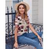 imageZeagoo Womens Summer Tops Casual Short Sleeve V Neck Shirts Business Dressy Work BlousesMulticolor 509