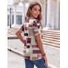 imageZeagoo Womens Summer Tops Casual Short Sleeve V Neck Shirts Business Dressy Work BlousesMulticolor 509