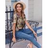 imageZeagoo Womens Summer Tops Casual Short Sleeve V Neck Shirts Business Dressy Work BlousesMulticolor 857