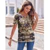 imageZeagoo Womens Summer Tops Casual Short Sleeve V Neck Shirts Business Dressy Work BlousesMulticolor 857