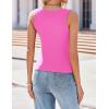 imageZeagoo Womens Tank Tops 2025 Scoop Neck Ribbed Sleeveless Top Casual Basic Slim Fitted Knit Cami Tee ShirtsHot Pink