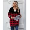 imageZeagoo Womens Zip Up Hoodies Long Sleeve Long Tunic Sweatshirts Oversized Fleece Casual 2025 Fall Jacket Coat with PocketGrid Print