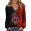 Black Red Floral