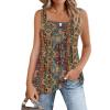 imageZeagoo Womens Summer Tank Tops 2025 Pleated Square Neck Loose Fit Casual Flowy Tunic Sleeveless ShirtsMz721
