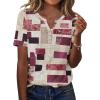 imageZeagoo Womens Summer Tops Casual Short Sleeve V Neck Shirts Business Dressy Work BlousesMulticolor 509