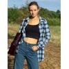 imageZeagoo Flannel Shirt Women Button Down Long Sleeve Plaid Shirts Collared 2025 Casual Work Tops S2XLGz969