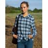 imageZeagoo Flannel Shirt Women Button Down Long Sleeve Plaid Shirts Collared 2025 Casual Work Tops S2XLGz969