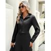 imageZeagoo Satin Blouses for Women Casual Long Sleeve Button Down Silk Shirts Dressy Business Work Tunic TopBlack