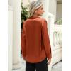 imageZeagoo Satin Blouses for Women Casual Long Sleeve Button Down Silk Shirts Dressy Business Work Tunic TopCaramel