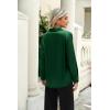 imageZeagoo Satin Blouses for Women Casual Long Sleeve Button Down Silk Shirts Dressy Business Work Tunic TopGreen