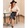 imageZeagoo Satin Blouses for Women Casual Long Sleeve Button Down Silk Shirts Dressy Business Work Tunic TopKhaki