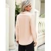 imageZeagoo Satin Blouses for Women Casual Long Sleeve Button Down Silk Shirts Dressy Business Work Tunic TopKhaki