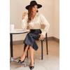 imageZeagoo Satin Blouses for Women Casual Long Sleeve Button Down Silk Shirts Dressy Business Work Tunic TopLight Khaki