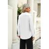 imageZeagoo Satin Blouses for Women Casual Long Sleeve Button Down Silk Shirts Dressy Business Work Tunic TopWhite