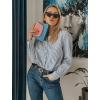 imageZeagoo Striped Button Down Shirts for Women Casual Loose Long Sleeve Shirts Business Work Tunic TopBlack