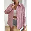 imageZeagoo Striped Button Down Shirts for Women Casual Loose Long Sleeve Shirts Business Work Tunic TopRed