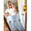 imageZeagoo Womens Short Sleeve Basic Slim Fit Tops Crewneck Ribbed Knit T Shirt Cute Summer OutfitsAwhite