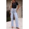 imageZeagoo Womens Short Sleeve Basic Slim Fit Tops Crewneck Ribbed Knit T Shirt Cute Summer OutfitsBlack
