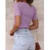imageZeagoo Womens Short Sleeve Basic Slim Fit Tops Crewneck Ribbed Knit T Shirt Cute Summer OutfitsLavender